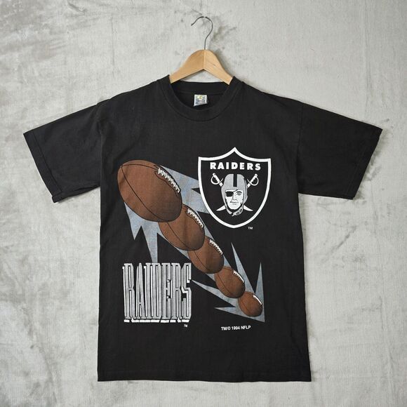 Vintage Las Vegas Raiders AOP Shirt Sz 1994 Competitor Large Los Angeles 90s Vtg - Picture 2 of 8